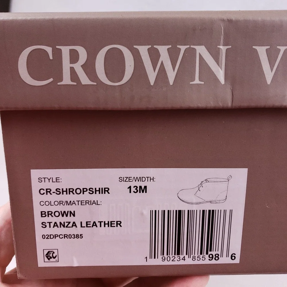 Crown Vintage Shropshire Stitch Down Chukka Boots Mens 13 Brown Leather Desert